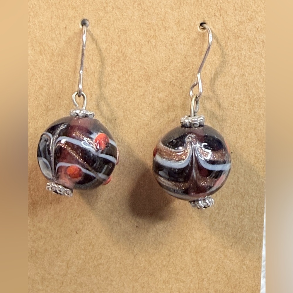 Glass Lampwork Bead Earrings